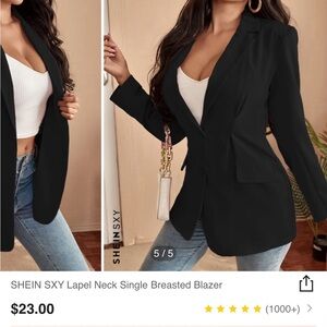 SHEIN SXY Lapel Neck Single Breasted Blazer